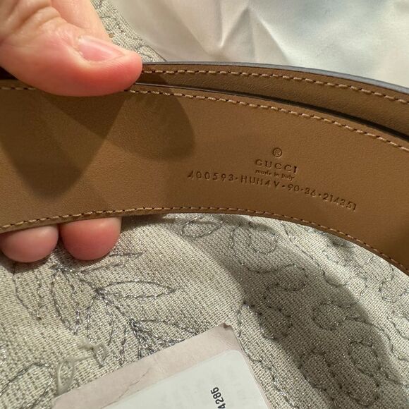 Gg Marmont Wide Belt Gg Canvas - Picture 7 of 8